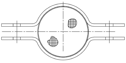Double Clamp - An in-line screen assembly secured on both sides with clamp bands, suited to installations where the screen sits within a straight run rather than at an open end. 