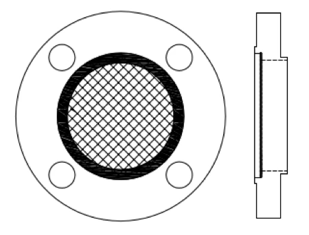 Flanged Bird Screen - A bolt-pattern flanged screen for terminations that mate directly to a matching pipe or vent flange, providing a fully bolted, code-friendly connection. 