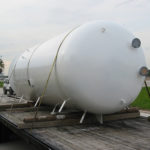 Side view of air receiver tank