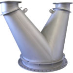 Engine exhaust duct spool to direct engine exhaust in a gas storage facility